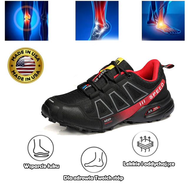 Ortopedyczne buty turystyczne Flemat® | Ergonomicznie zaprojektowane, aby łagodzić ból pleców, nóg i stawów.