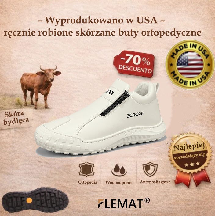 🐂 Ortopedyczne buty z włoskiej skóry, szyte ręcznie, z podparciem łuku stopy ✅ Miękkie i wygodne, zapewniające natychmiastowy komfort.