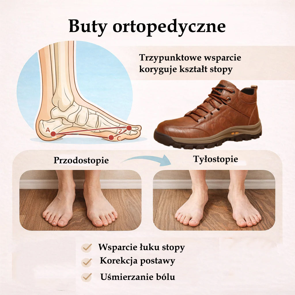 Buty amerykańskiej marki flemat® | ✅ Eleganckie buty ortopedyczne + wsparcie kostki 🦶 Wygodne i antypoślizgowe (odpowiednie dla osób z problemami stóp!)