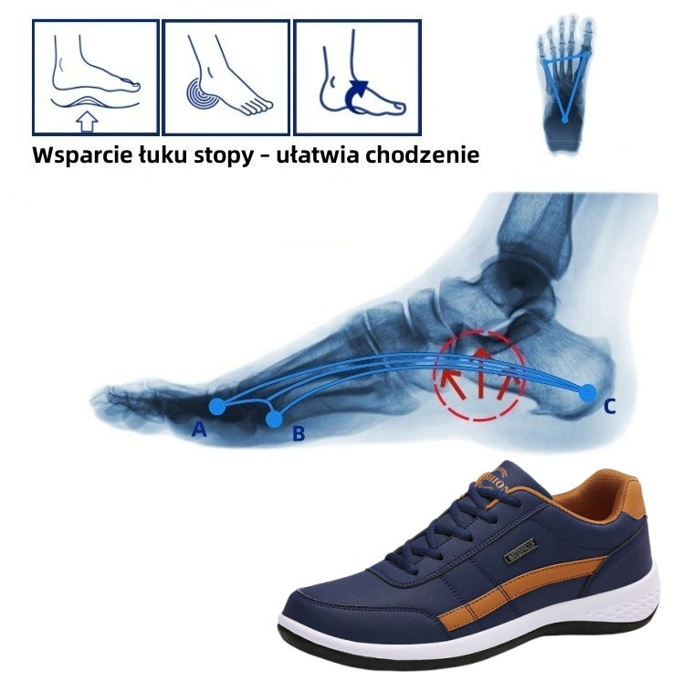 🔥Dziś połowa ceny - nie przegap Ergonomicznie zaprojektowane buty ortopedyczne - konstrukcja z podparciem łuku stopy 👞Łatwo pozbądź się bólu stóp