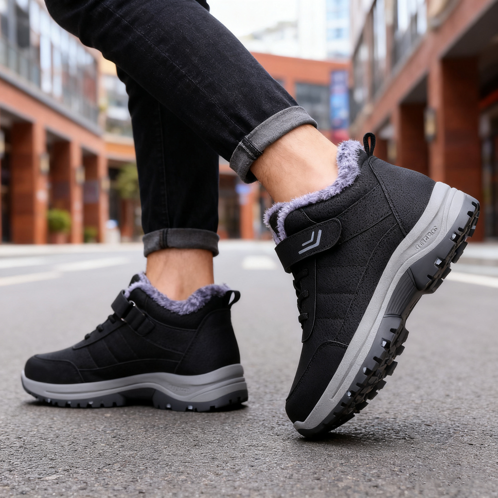 🔥Czarny Piątek: 50% zniżki!⏰ - Zimowe buty ortopedyczne flemat®, 👞 Antypoślizgowe i ciepłe - Wygodny krój - Ergonomiczny kształt. (Unisex)