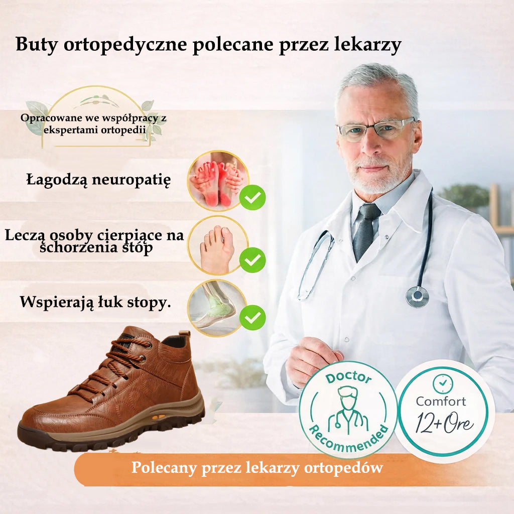 Buty amerykańskiej marki flemat® | ✅ Eleganckie buty ortopedyczne + wsparcie kostki 🦶 Wygodne i antypoślizgowe (odpowiednie dla osób z problemami stóp!)