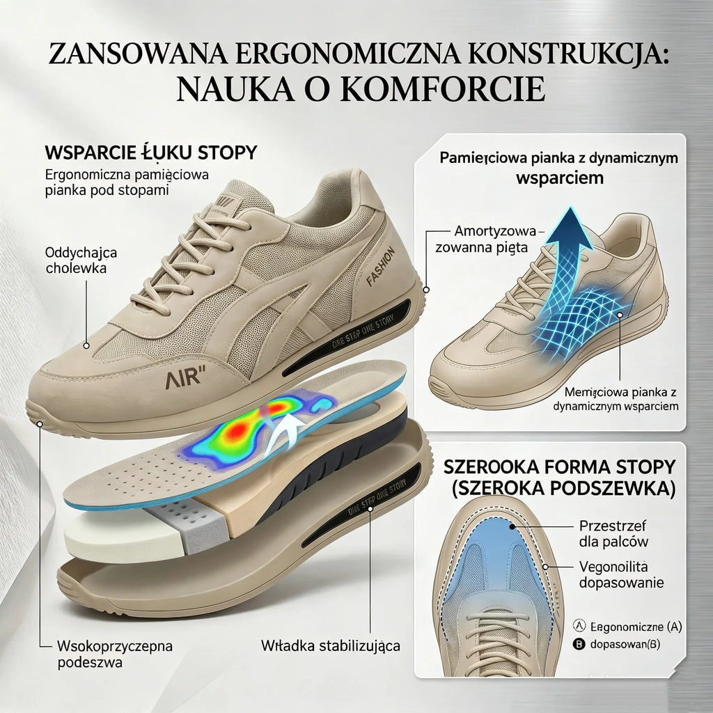 ⏰Promocja 50% zniżki | Nowość na rynku, połowa ceny przez ograniczony czas. Ergonomiczna konstrukcja, doskonała amortyzacja i korekcja chodu.