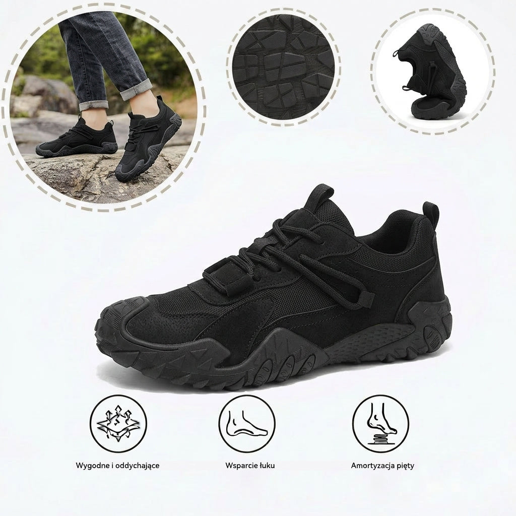 Ortopedyczne buty trekkingowe — z podparciem łuku stopy dla wygody podczas chodzenia