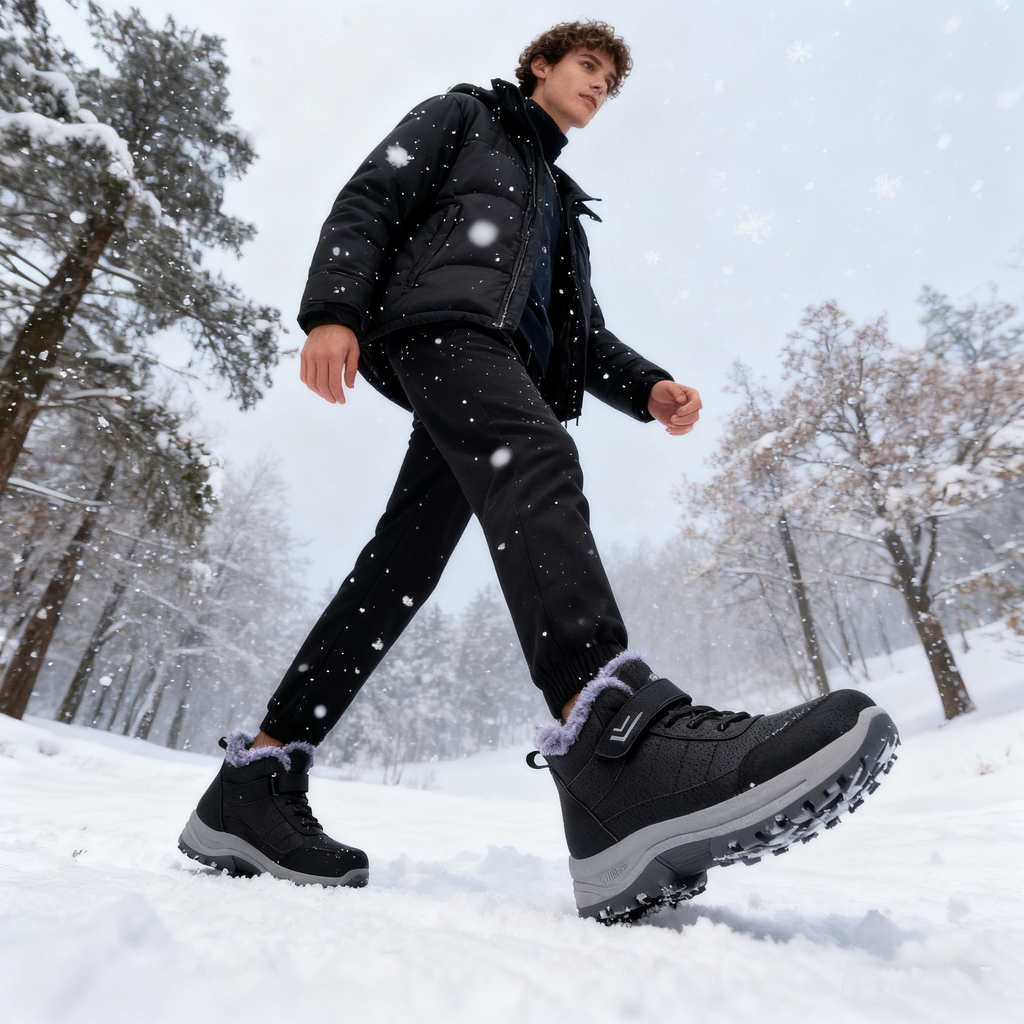 🔥Czarny Piątek: 50% zniżki!⏰ - Zimowe buty ortopedyczne flemat®, 👞 Antypoślizgowe i ciepłe - Wygodny krój - Ergonomiczny kształt. (Unisex)