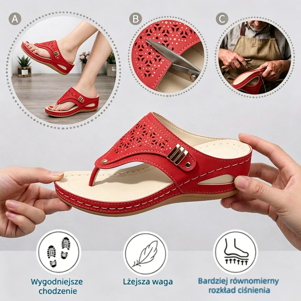 🔥 Ograniczona czasowo zniżka 50%! Letnie sandały ortopedyczne – ergonomiczne, wygodne i oddychające, które łagodzą ból. ✅