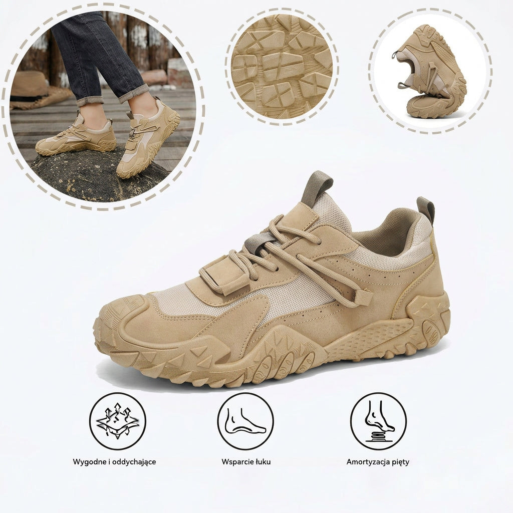 Ortopedyczne buty trekkingowe — z podparciem łuku stopy dla wygody podczas chodzenia