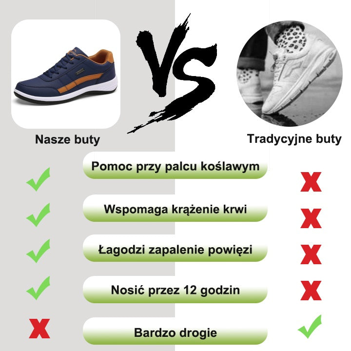 🔥Dziś połowa ceny - nie przegap Ergonomicznie zaprojektowane buty ortopedyczne - konstrukcja z podparciem łuku stopy 👞Łatwo pozbądź się bólu stóp
