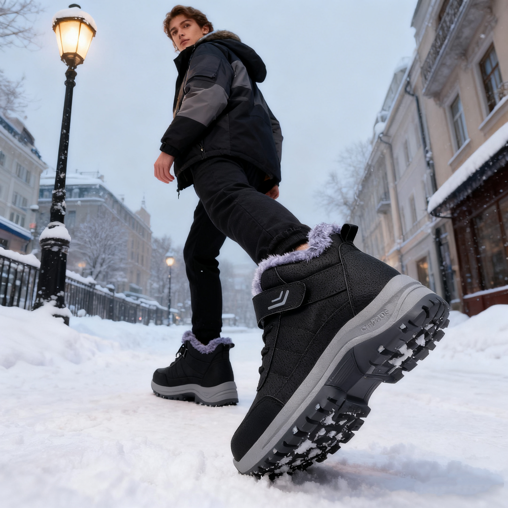 🔥Czarny Piątek: 50% zniżki!⏰ - Zimowe buty ortopedyczne flemat®, 👞 Antypoślizgowe i ciepłe - Wygodny krój - Ergonomiczny kształt. (Unisex)