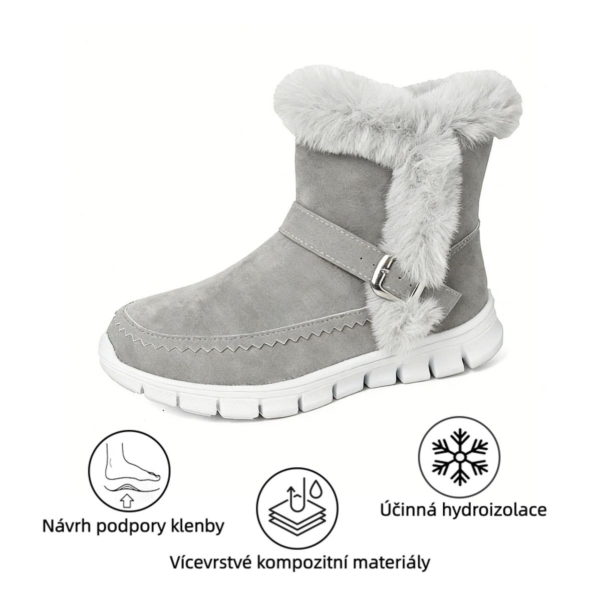 flemat® - Ergonomicznie ukształtowane zimowe buty ortopedyczne łagodzące ból stóp, kolan i pleców - Damskie