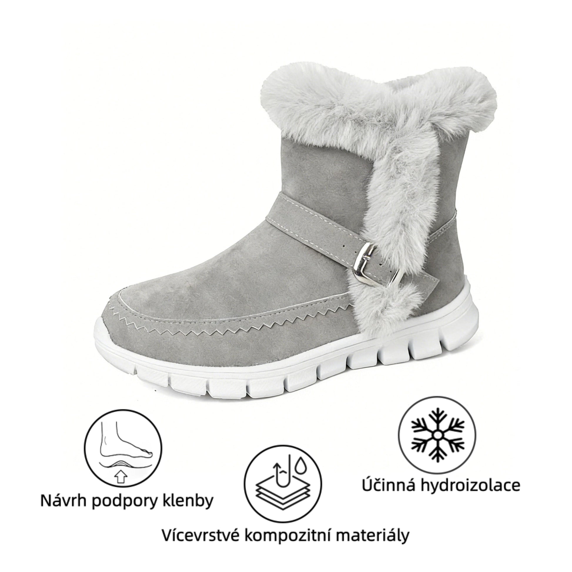 flemat® - Ergonomicznie ukształtowane zimowe buty ortopedyczne łagodzące ból stóp, kolan i pleców - Damskie