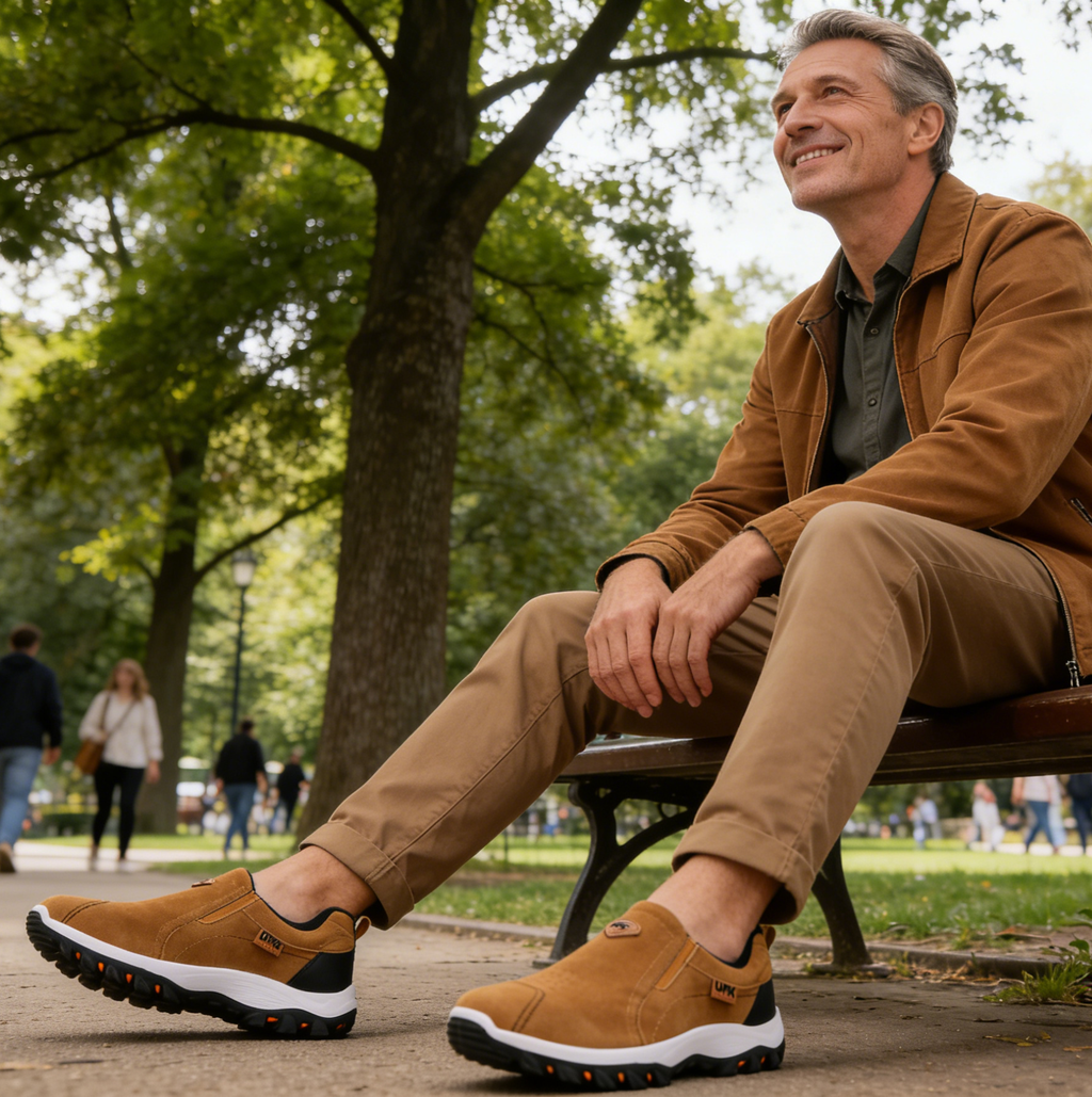 Buty ortopedyczne |  flemat®Luksusowe, ergonomiczne buty ortopedyczne z włoskiego zamszu zapewniające miękkość i wygodę (pożegnaj ból stóp)