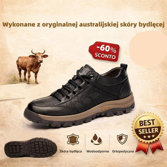 (🔥50% zniżki dzisiaj - nie przegap!)flemat®-Męskie skórzane buty ortopedyczne ✅ koniec bólu stóp, wygoda na cały dzień!