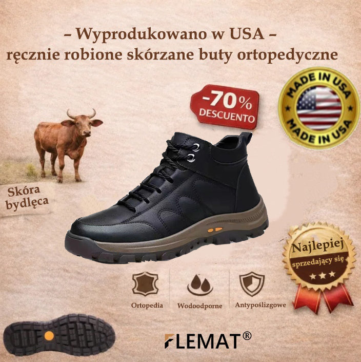 Buty amerykańskiej marki flemat® | ✅ Eleganckie buty ortopedyczne + wsparcie kostki 🦶 Wygodne i antypoślizgowe (odpowiednie dla osób z problemami stóp!)