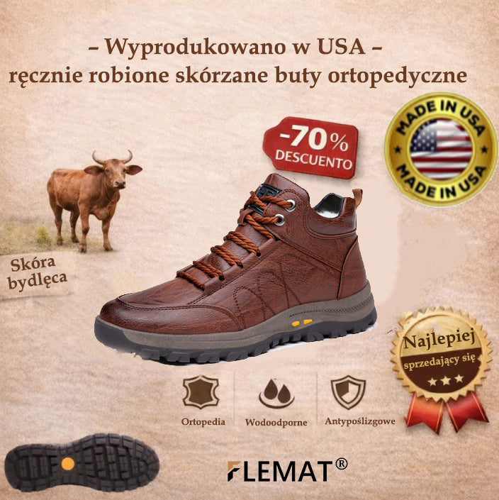 Buty amerykańskiej marki flemat® | ✅ Eleganckie buty ortopedyczne + wsparcie kostki 🦶 Wygodne i antypoślizgowe (odpowiednie dla osób z problemami stóp!)