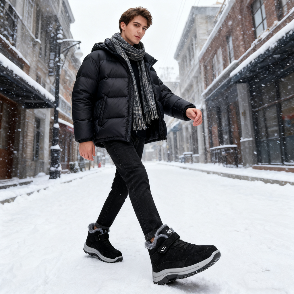 🔥Czarny Piątek: 50% zniżki!⏰ - Zimowe buty ortopedyczne flemat®, 👞 Antypoślizgowe i ciepłe - Wygodny krój - Ergonomiczny kształt. (Unisex)