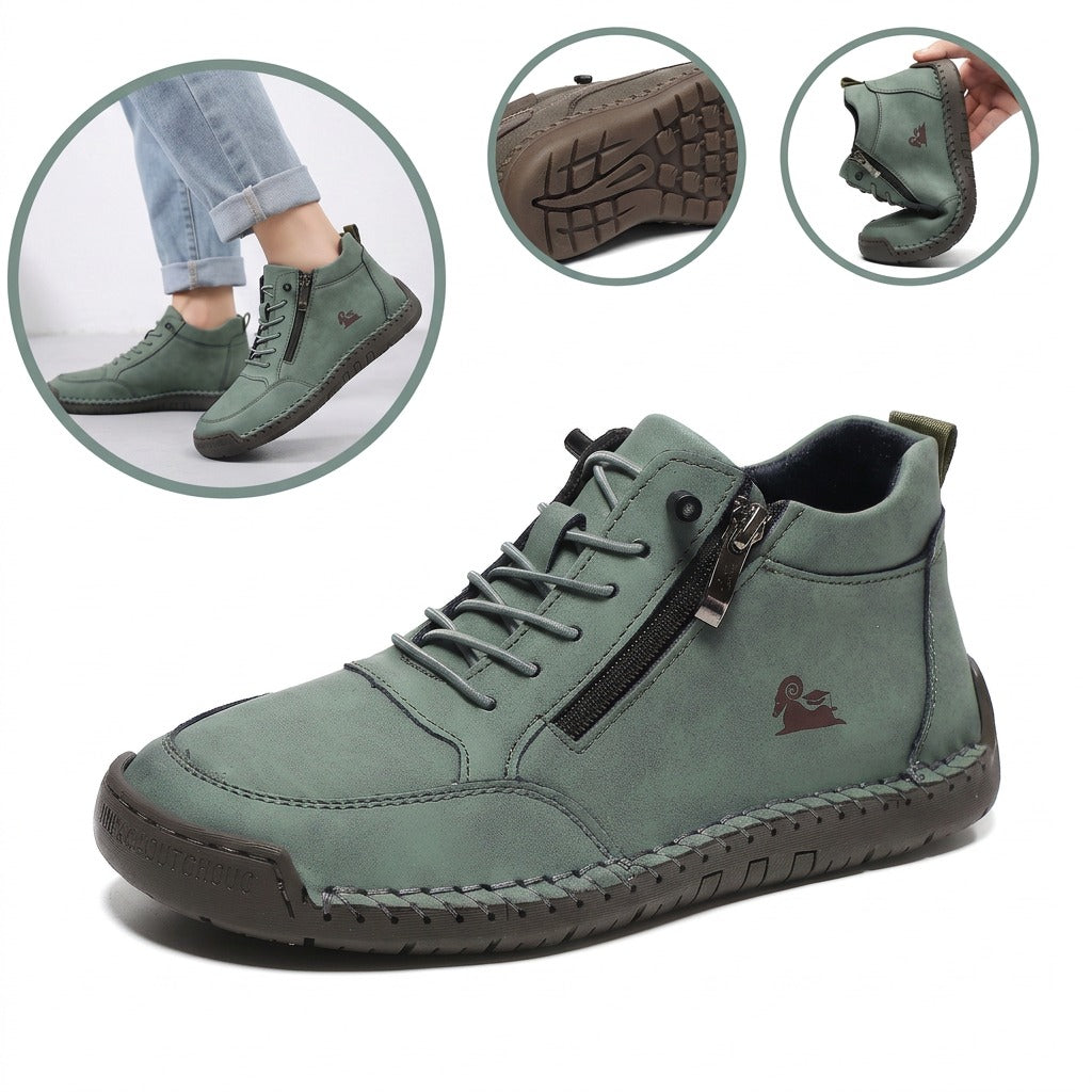 Ergonomiczne buty ortopedyczne ze skóry — wykonane z najwyższej jakości włoskiej skóry bydlęcej, z podparciem łuku stopy, które pomaga złagodzić ból stóp