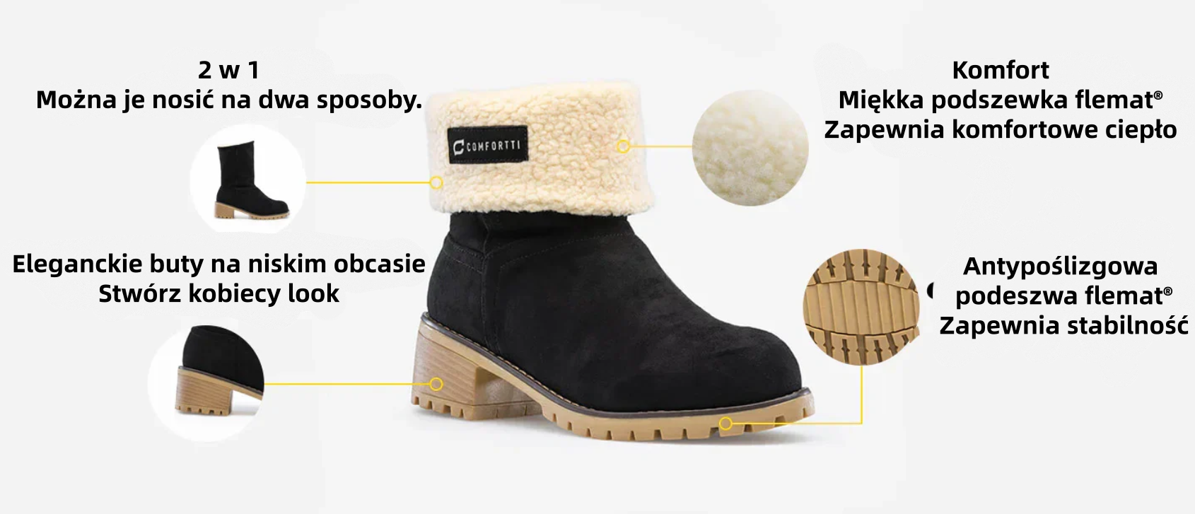 🎁DZIŚ 50% ZNIŻKI – NIE PRZEGAP| Ergonomicznie zaprojektowane, ciepłe buty zimowe – skóra premium + zimowa podszewka z polaru 👞