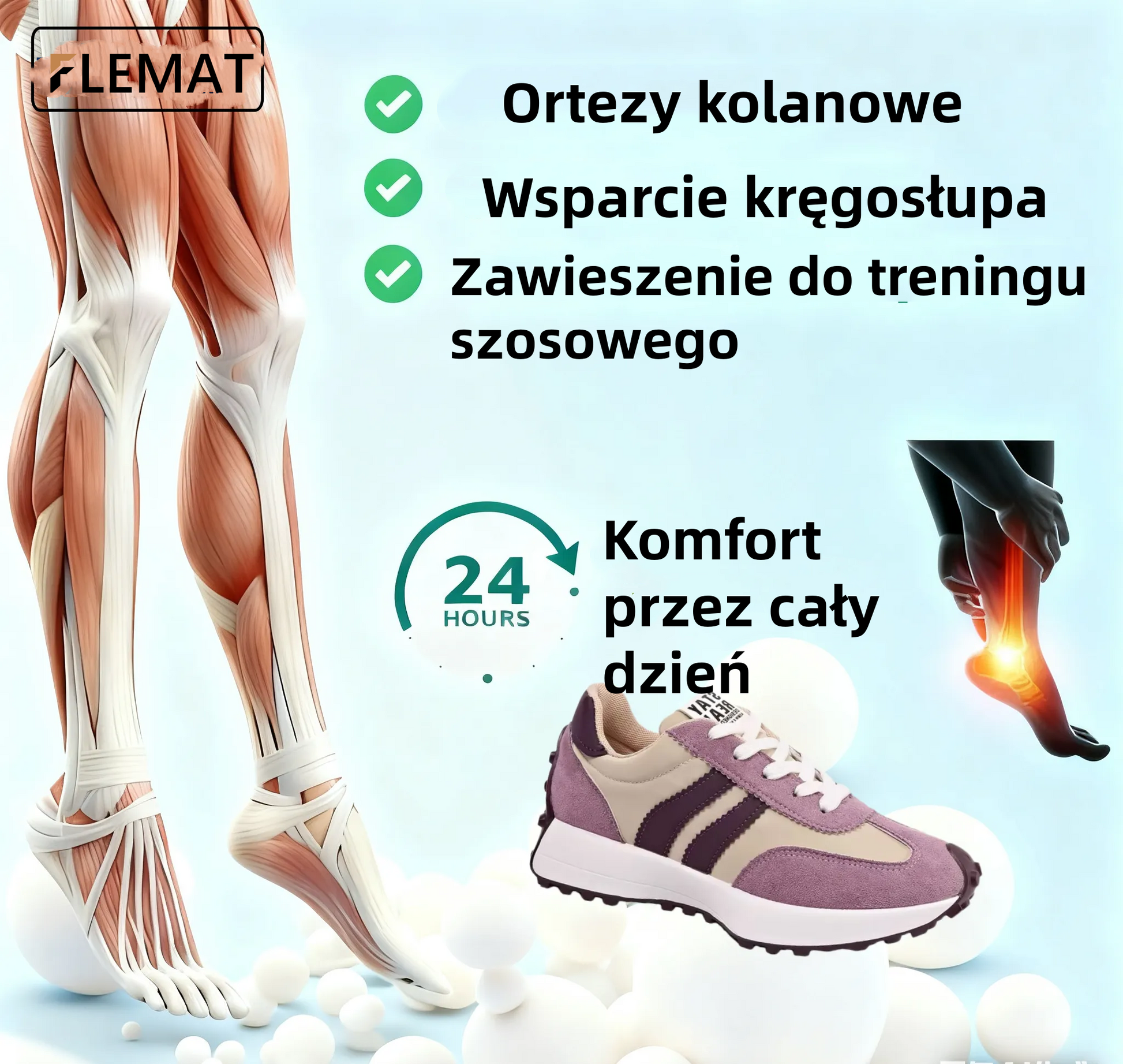 Buty codzienne flemat® | Z szerokim noskiem, który zmniejsza nacisk na stopy.