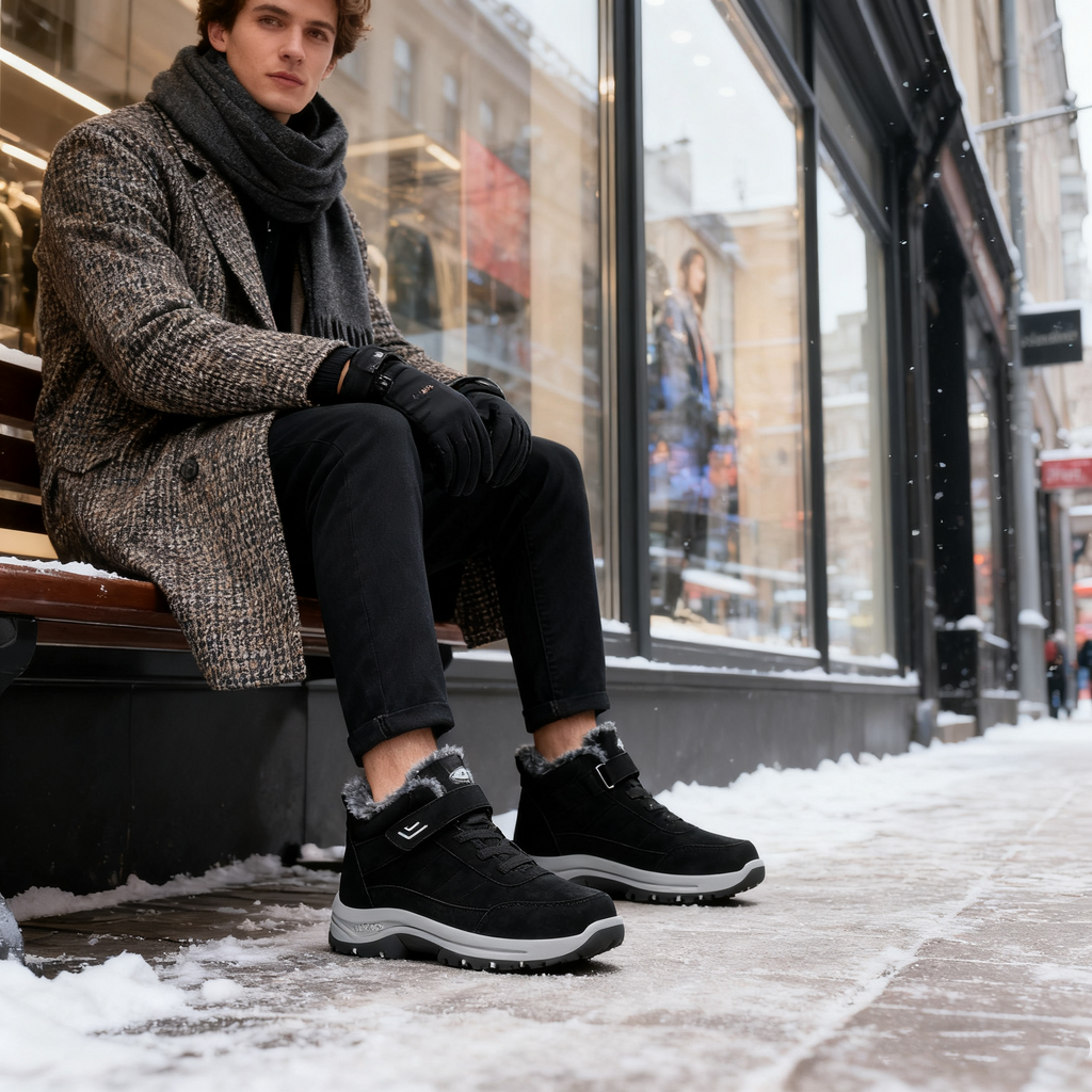 🔥Czarny Piątek: 50% zniżki!⏰ - Zimowe buty ortopedyczne flemat®, 👞 Antypoślizgowe i ciepłe - Wygodny krój - Ergonomiczny kształt. (Unisex)