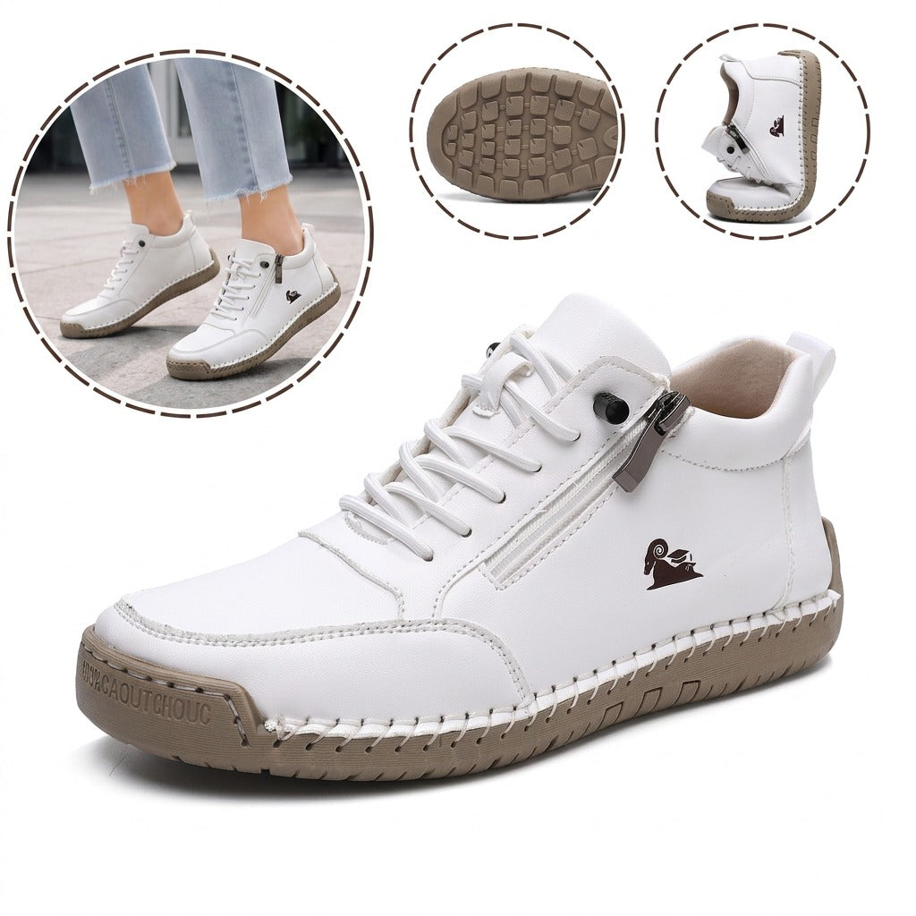 Ergonomiczne buty ortopedyczne ze skóry — wykonane z najwyższej jakości włoskiej skóry bydlęcej, z podparciem łuku stopy, które pomaga złagodzić ból stóp