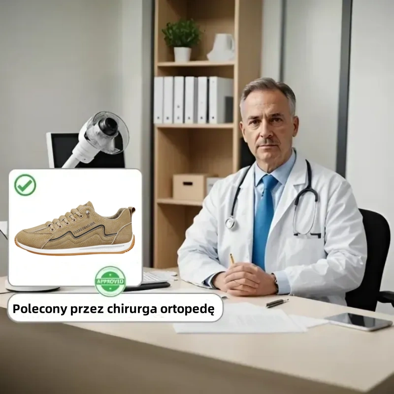 【🔥Dziś połowa ceny - nie przegap】 Ergonomicznie zaprojektowane buty ortopedyczne - konstrukcja z podparciem łuku stopy 👞Łatwo pozbądź się bólu stóp