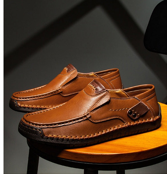 [Ograniczony czas: 50% zniżki i bezpłatne skarpety z wysokiej jakości bawełny] Stylowe, miękkie i wygodne skórzane buty (wsparcie łuku ułatwia chodzenie)