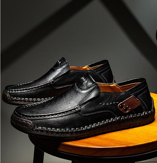 [Ograniczony czas: 50% zniżki i bezpłatne skarpety z wysokiej jakości bawełny] Stylowe, miękkie i wygodne skórzane buty (wsparcie łuku ułatwia chodzenie)