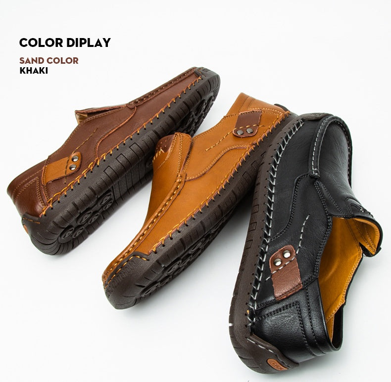 [Ograniczony czas: 50% zniżki i bezpłatne skarpety z wysokiej jakości bawełny] Stylowe, miękkie i wygodne skórzane buty (wsparcie łuku ułatwia chodzenie)