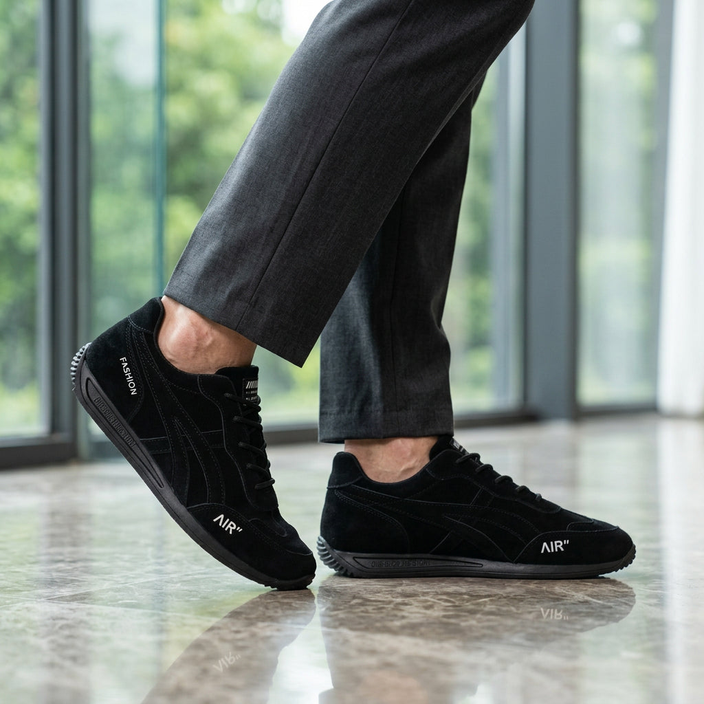 Wygodne buty ortopedyczne – wykonane z wyselekcjonowanej skóry zamszowej, z podparciem łuku stopy, łagodzące ból; lekkie i amortyzujące.