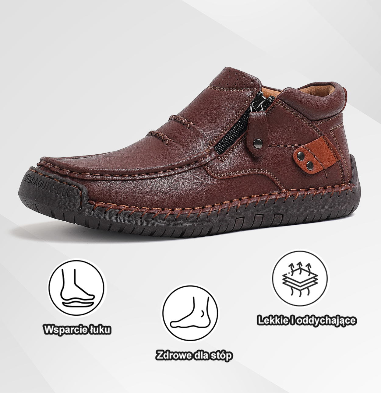 (⏰ Oferta ograniczona czasowo – 50% zniżki) – Ręcznie robione, najwyższej jakości skórzane buty męskie wsuwane – szeroki nosek, wsparcie łuku stopy, wodoodporność, antypoślizgowa podeszwa (nadaje się do noszenia na co dzień, w podróży i na świeżym powietr