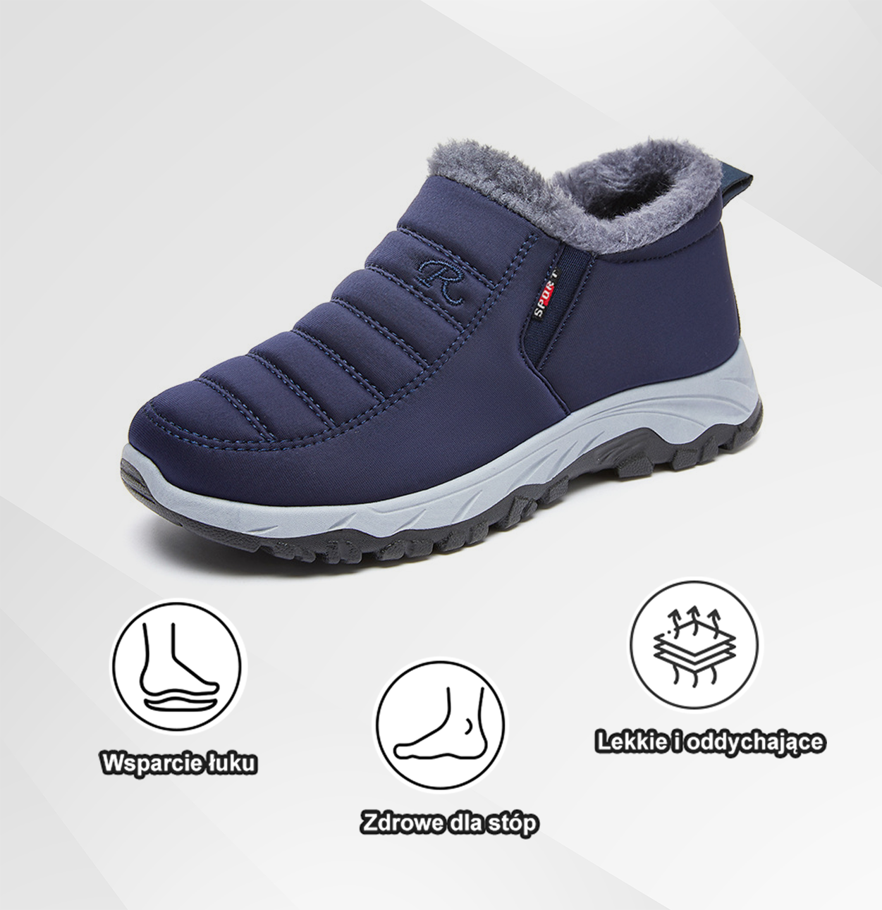 (🔥Oferta ograniczona czasowo - 50% zniżki - Nie przegap!) Wygodne i ergonomiczne zimowe buty z ciepłą wełnianą podszewką - łagodzą ból pleców, stawów i stóp.