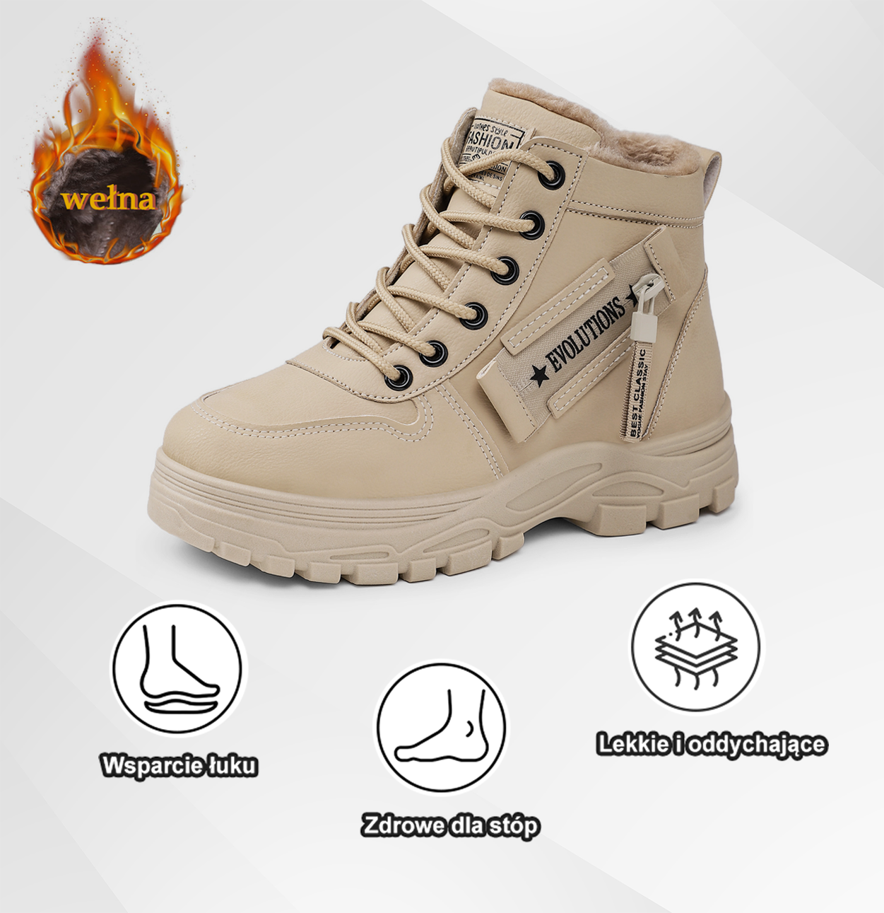 (🔥Ograniczona czasowo zniżka 50% - Nie przegap!)⏰ - Miękkie i wygodne wełniane buty zimowe - Wiatroszczelne i wodoodporne (wsparcie łuku stopy ułatwiające chodzenie)