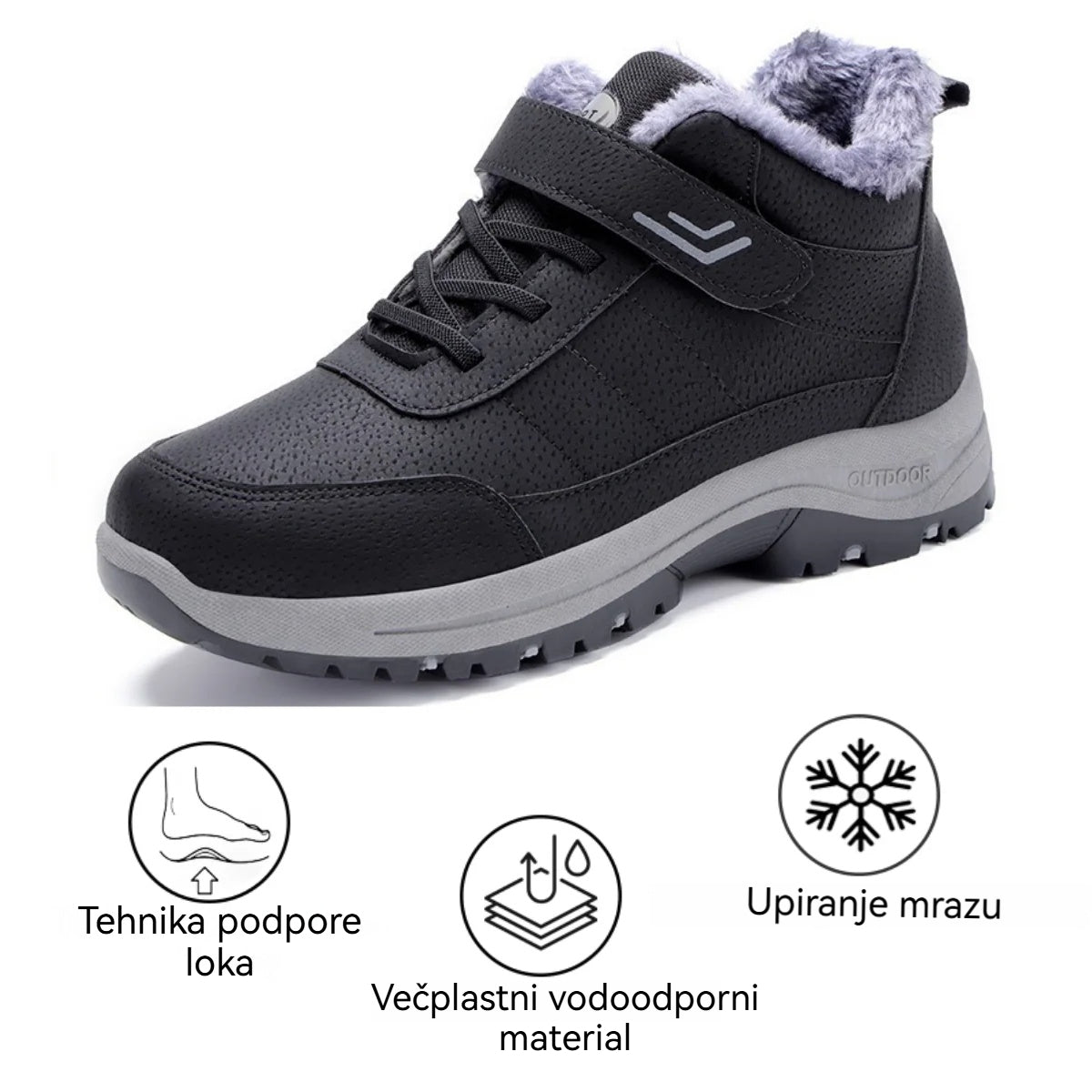🔥Czarny Piątek: 50% zniżki!⏰ - Zimowe buty ortopedyczne flemat®, 👞 Antypoślizgowe i ciepłe - Wygodny krój - Ergonomiczny kształt. (Unisex)