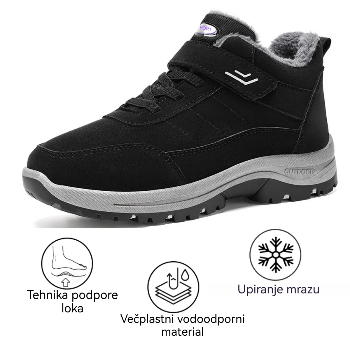 🔥Czarny Piątek: 50% zniżki!⏰ - Zimowe buty ortopedyczne flemat®, 👞 Antypoślizgowe i ciepłe - Wygodny krój - Ergonomiczny kształt. (Unisex)
