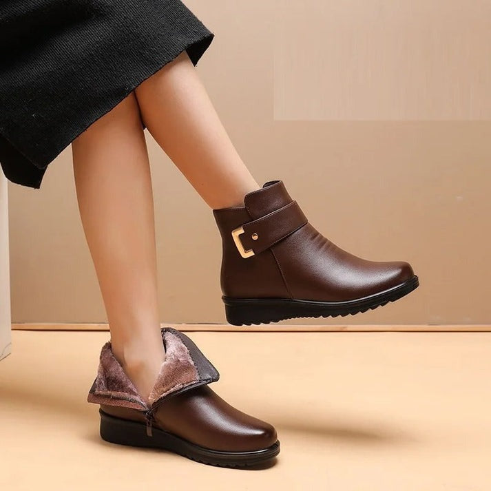 🔥 50% zniżki dzisiaj - Nie przegap ⏰ - Miękkie i wygodne damskie buty z prawdziwej skóry owczej (z podparciem łuku stopy dla łatwiejszego chodzenia)