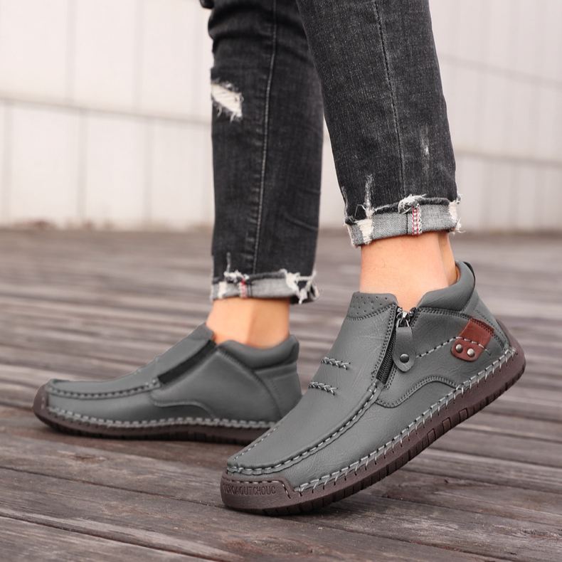 (⏰ Oferta ograniczona czasowo – 50% zniżki) – Ręcznie robione, najwyższej jakości skórzane buty męskie wsuwane – szeroki nosek, wsparcie łuku stopy, wodoodporność, antypoślizgowa podeszwa (nadaje się do noszenia na co dzień, w podróży i na świeżym powietr