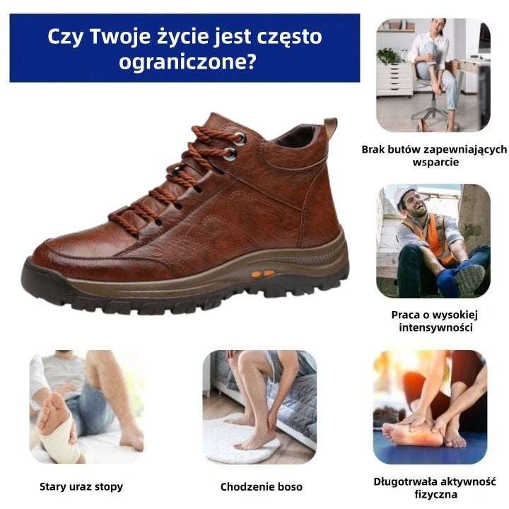 Buty ortopedyczne flemat® | 🔥Ergonomicznie zaprojektowane skórzane buty, które są antypoślizgowe, wodoodporne, ✅łagodzą ból i zapewniają wygodę bez zmęczenia.