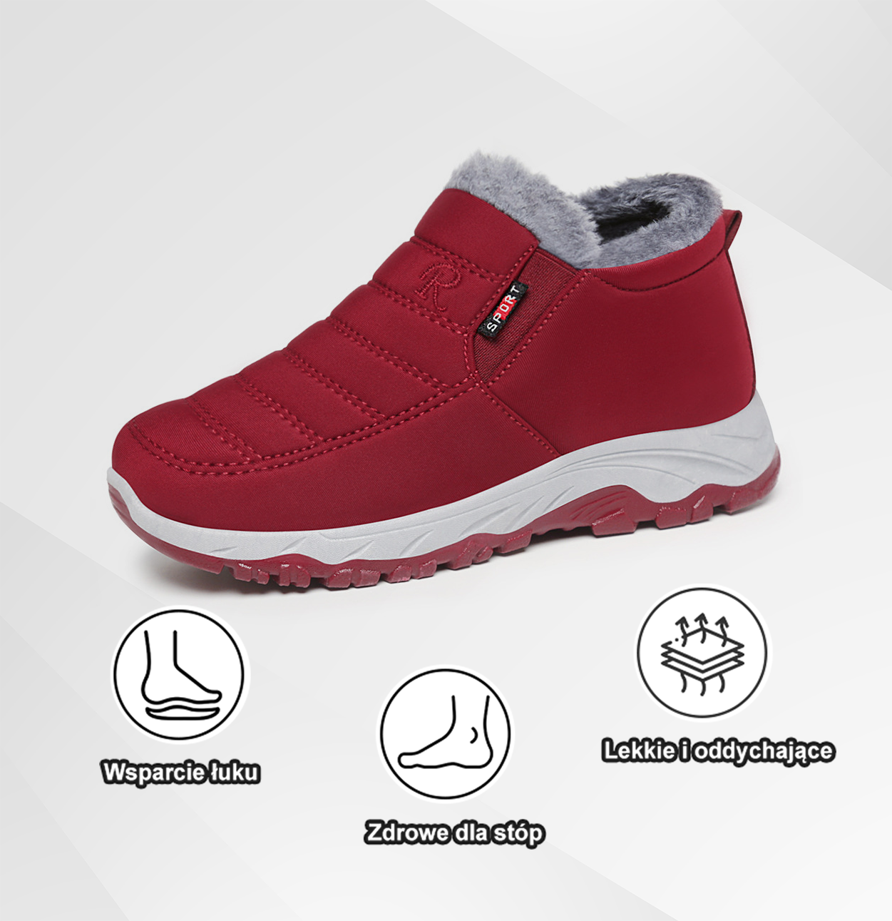 (🔥Oferta ograniczona czasowo - 50% zniżki - Nie przegap!) Wygodne i ergonomiczne zimowe buty z ciepłą wełnianą podszewką - łagodzą ból pleców, stawów i stóp.