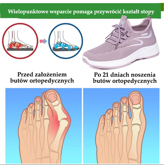 【⏰Ostatni dzień, 50% zniżki! Nie przegap!】Ergonomicznie zaprojektowane buty ortopedyczne z amortyzacją. ✅️Zdrowe buty ortopedyczne specjalnie dla kobiet z Europy.