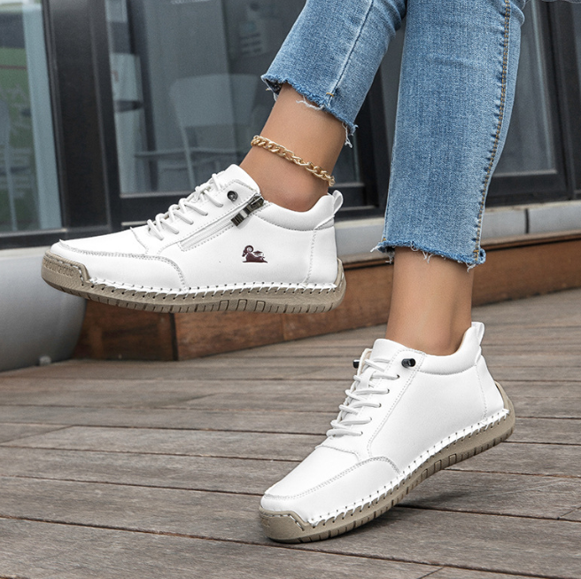 flemat® | Wysokie, skórzane buty ortopedyczne z ergonomicznym podparciem łuku stopy i antypoślizgową podeszwą zapewniają wyjątkowy komfort!