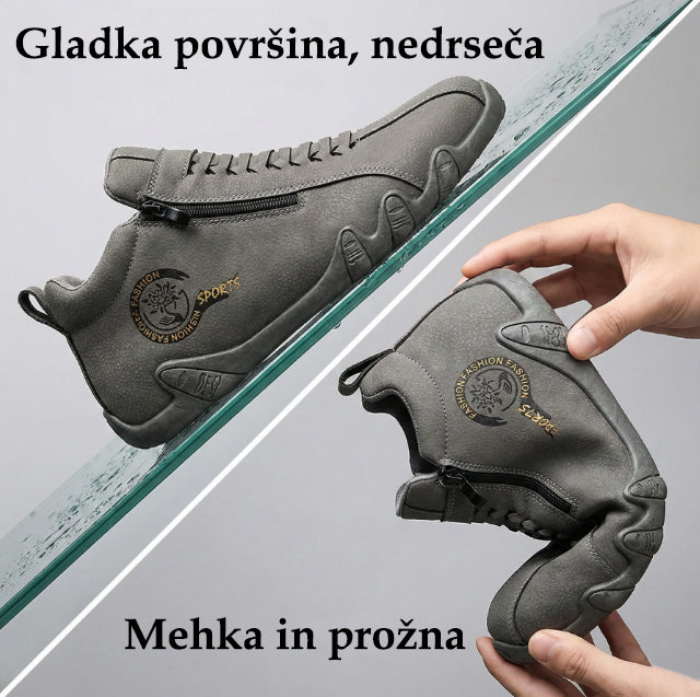 flemat® | Wygodne skórzane buty z podparciem łuku stopy, zapinane na zamek, antypoślizgowe i wodoodporne.
